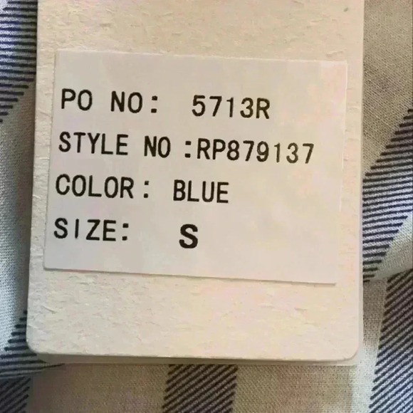 NWT Grand & Greene Top | Blue and White Striped | Short Sleeve | Small - Picture 7 of 9